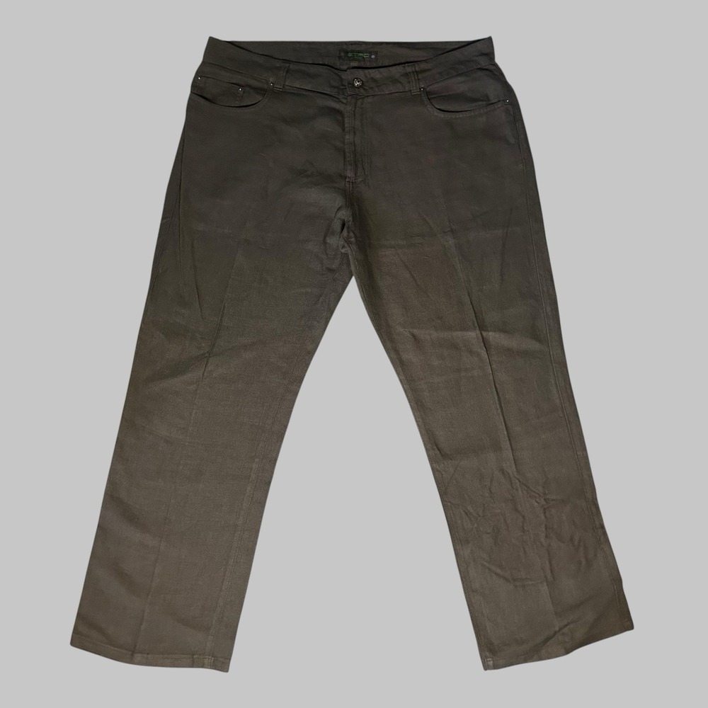 Etro Men's 40x30 Dark Brown Linen Pants